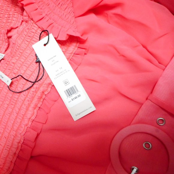 BCBGeneration Barbie Pink Ruffle Dress  size 14 - Picture 4 of 4